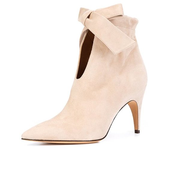 XYD Pointy Toe Ankle Booties Dress Low Kitten Heels Graceful Boots SOLD - Picture 1 of 10